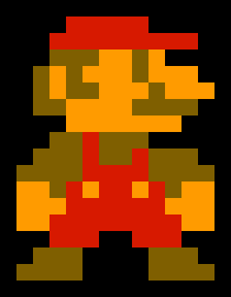 ドット絵マリオクッキー作ってみた その１ 型紙 粕的